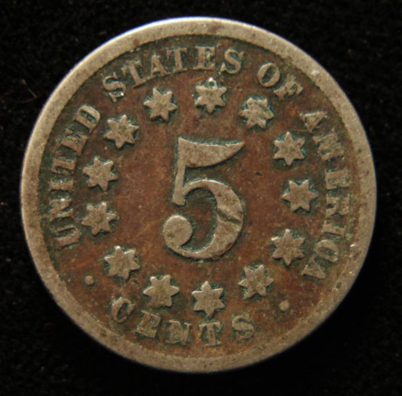 1869 US SHIELD NICKEL