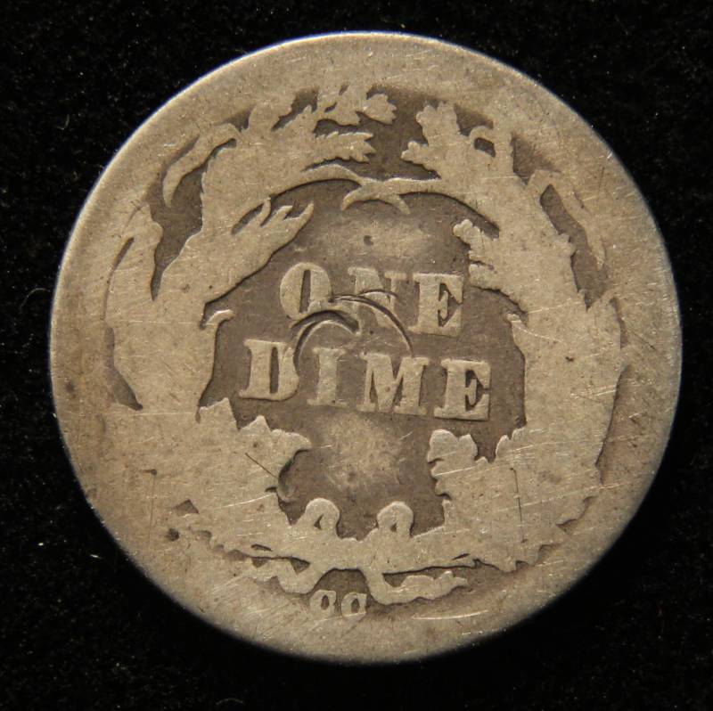 1876-CC CARSON CITY SEATED LIBERTY DIME