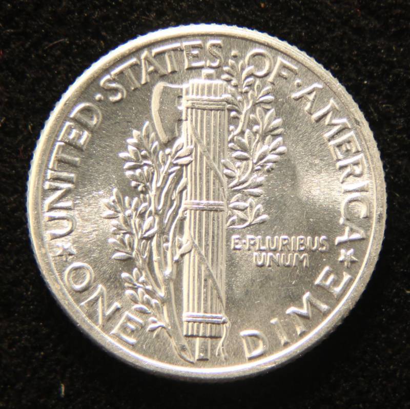1941 MERCURY DIME BU FSB FULL SPLIT BANDS