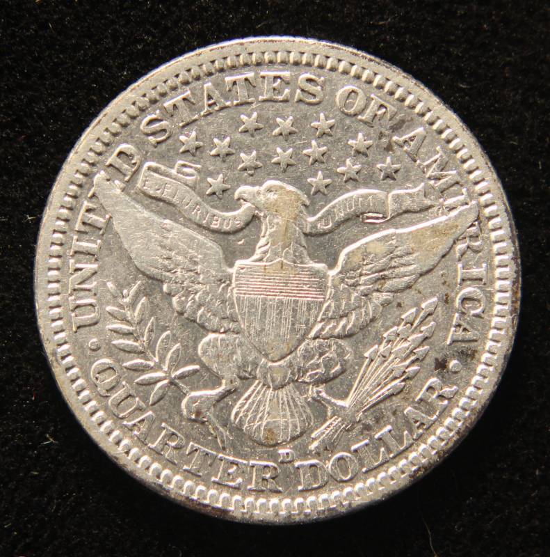 1916-D BARBER SILVER QUARTER