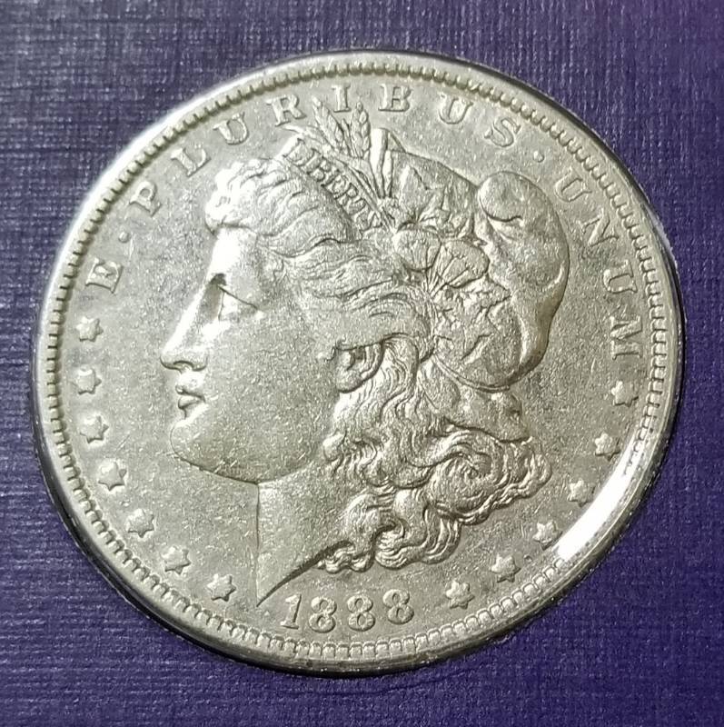 1888-O MORGAN SILVER DOLLAR AS PICTURED