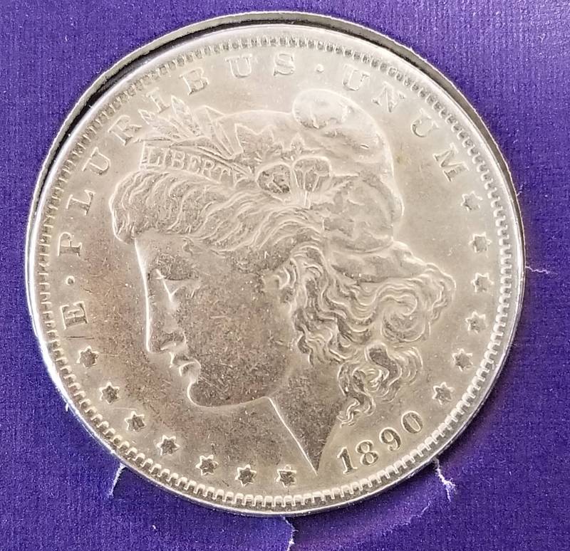 1890-O MORGAN SILVER DOLLAR AS PICTURED