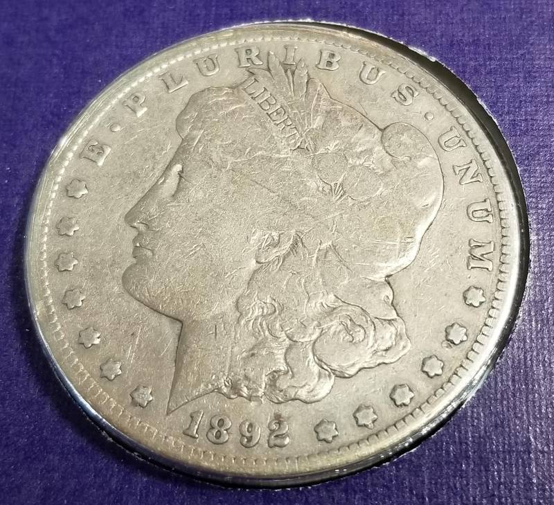 1892-S MORGAN SILVER DOLLAR AS PICTURED