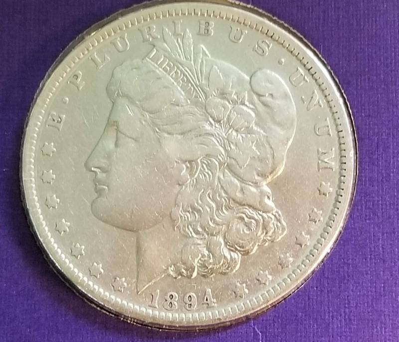 1894-O MORGAN SILVER DOLLAR AS PICTURED