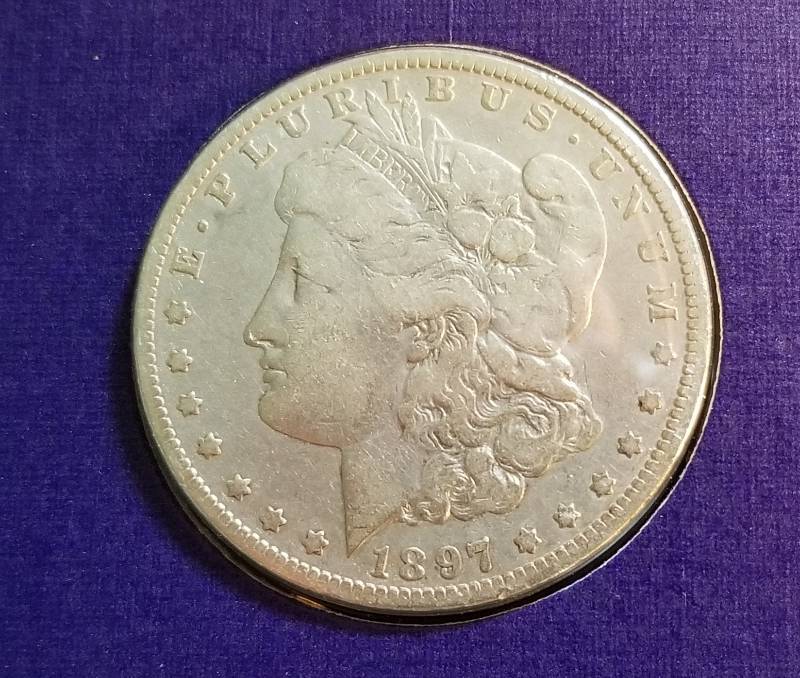 1897-O MORGAN SILVER DOLLAR AS PICTURED