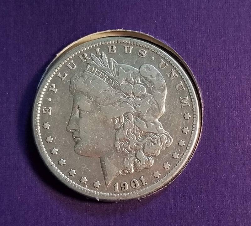 1901-O MORGAN SILVER DOLLAR AS PICTURED