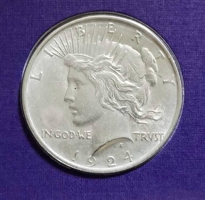 1924 PEACE SILVER DOLLAR AS PICTURED