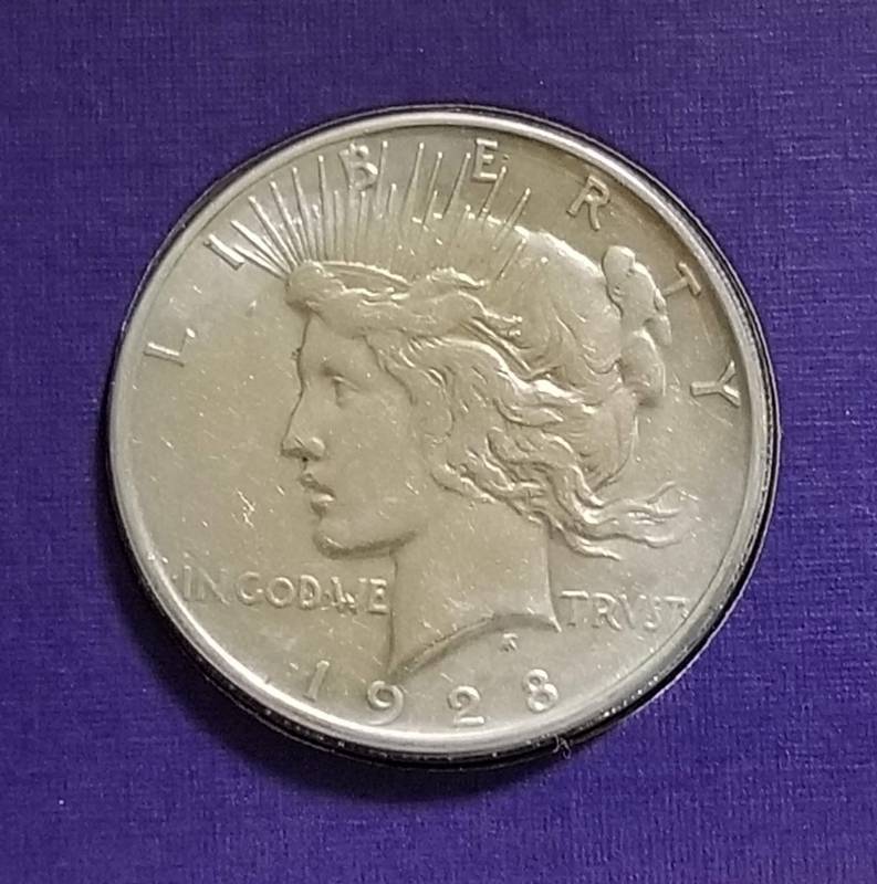 1928-S PEACE SILVER DOLLAR AS PICTURED