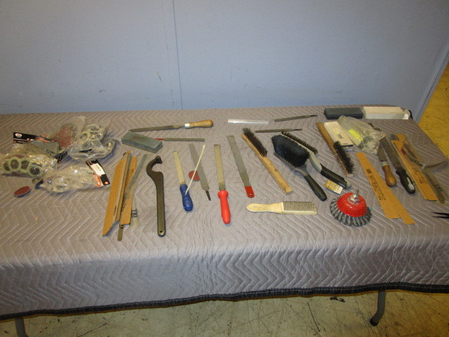 lot 353 image: FILES, SHARPING STONES AND ABRASIVE SUPPLIES