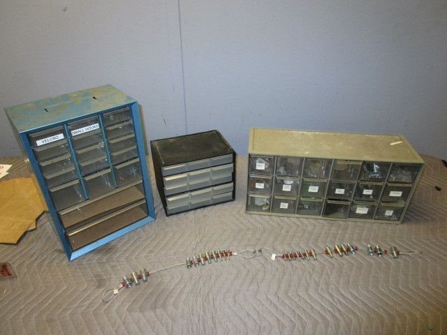 lot 369 image: TREAD REPAIR TOOLS, FASTENERS AND STORAGE BOXES