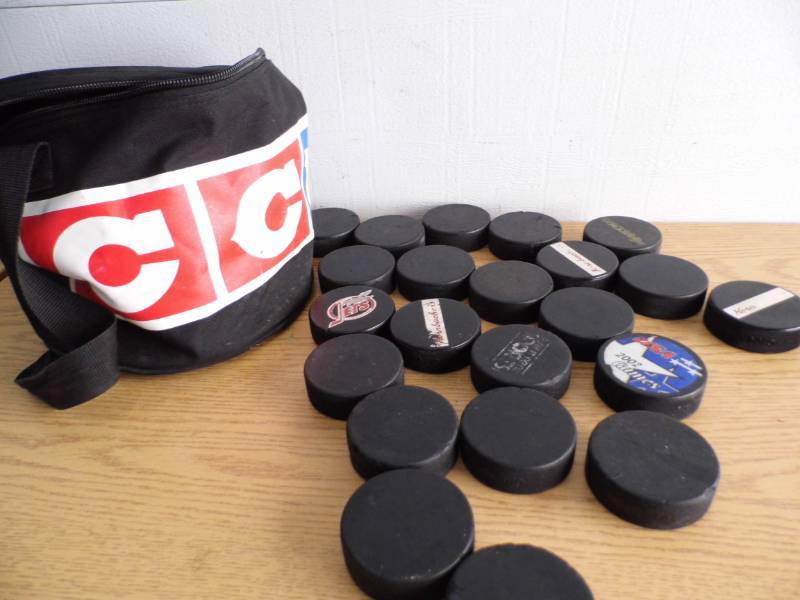 Bag of Hockey Pucks
