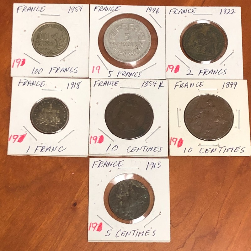 Lot Of (1) 1918 Silver French 1-Fr...