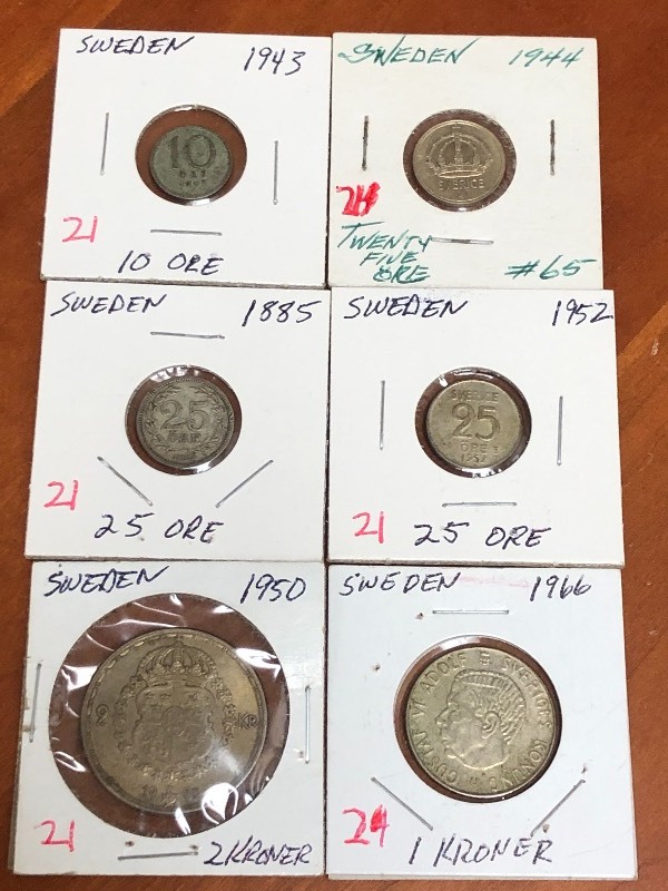 Lot Of (1) 1943 Silver Swedeish 10...