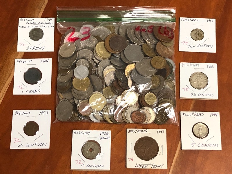 Lot Of 2.5-Pounds  Of Misc. World C...