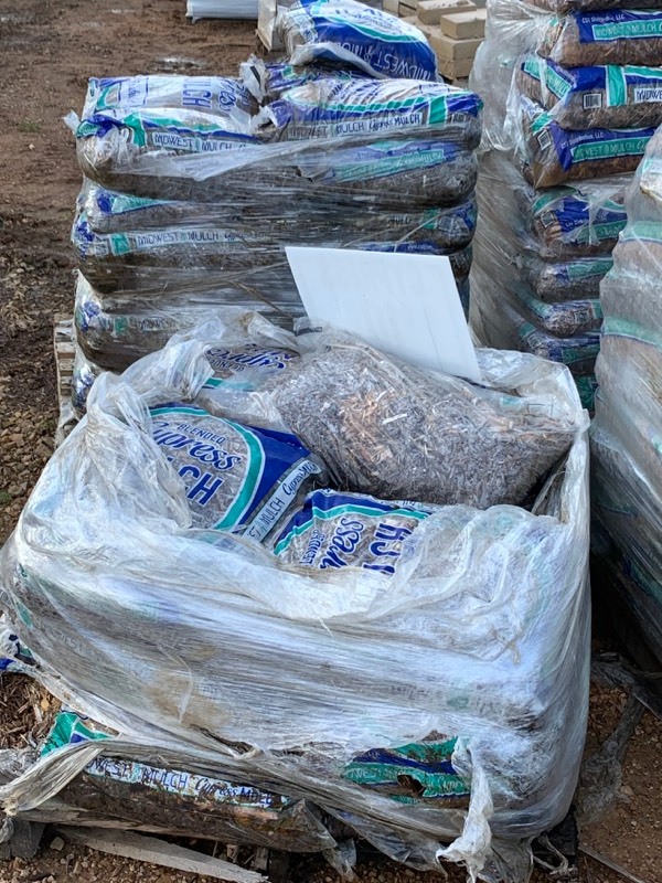 (3) Partial Pallets Of Bagged Cypress Mulch