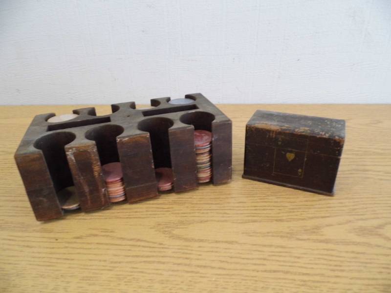 Vintage Poker Chips - Playing Cards