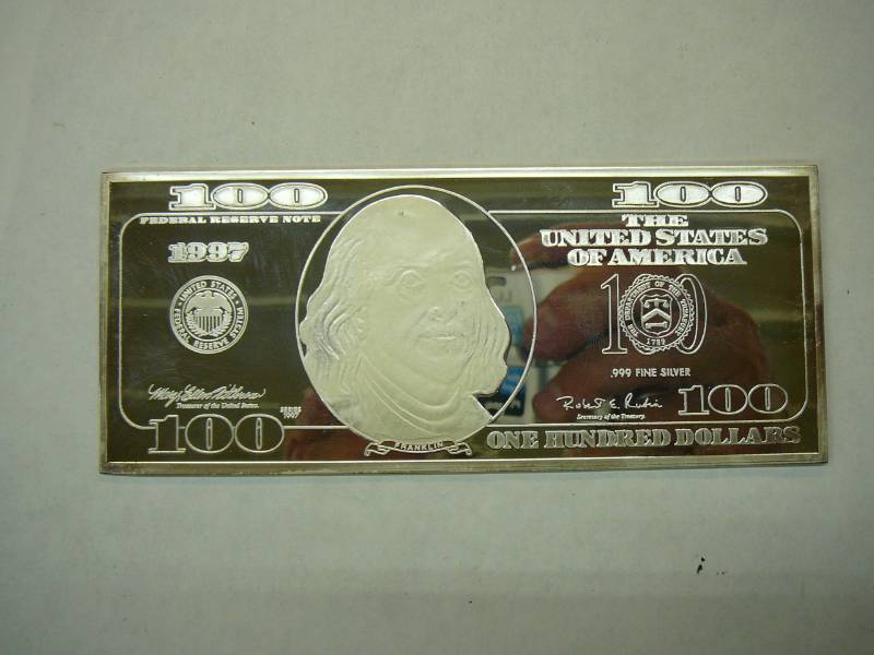 lot 12 image: 1997 100 Dollar Silver Proof .999 Fine Silver