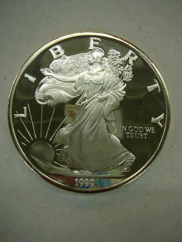 lot 16 image: 1998 Libetry 1lb .999 Fine Silver