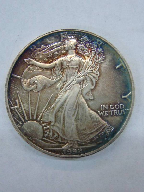 lot 20 image: 1992 American Silver Eagle 1oz Fine Silver