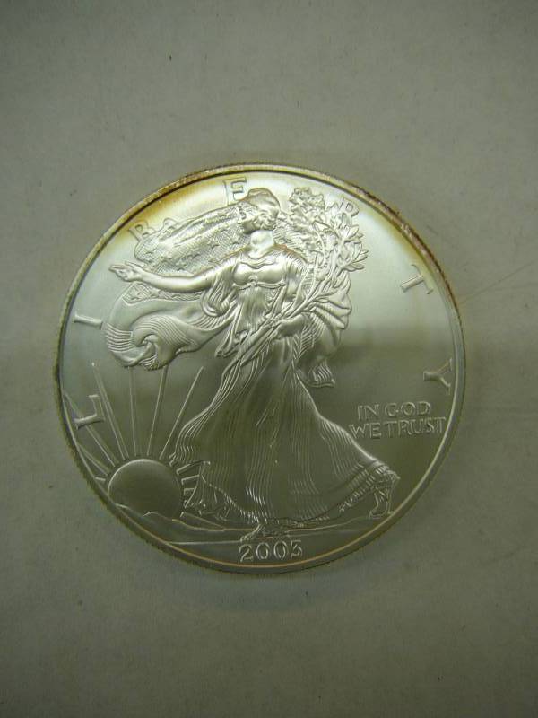 lot 26 image: 2003 1oz Silver American Eagle Coin