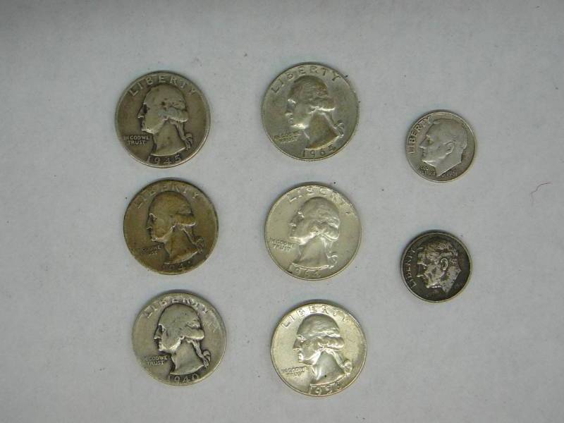 lot 40 image: Lot Of Silver Coins