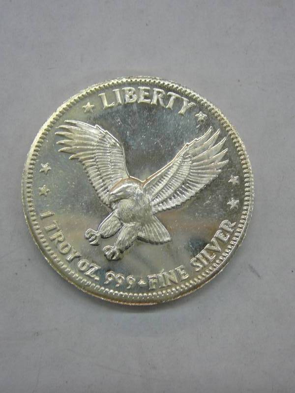 lot 62 image: Liberty One Troy Ounce .999 Fine Silver 31.1 Grams 480 Grains