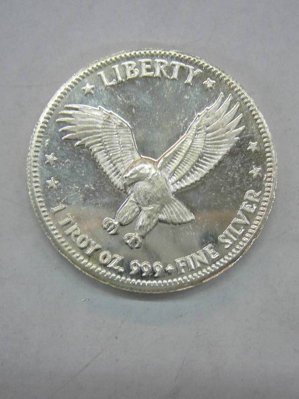 lot 63 image: Liberty One Troy Ounce .999 Fine Silver 31.1 Grams 480 Grains