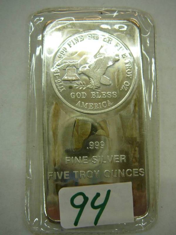 lot 94 image: 1776-1976 .999 Fine 5 Troy Oz. #01408 TSM