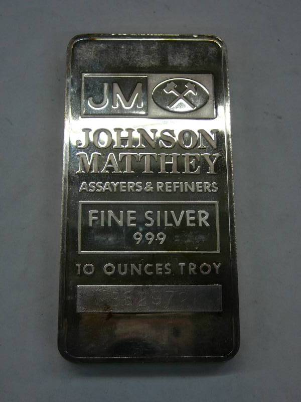 lot 95 image: 5 Troy Ounces 999 Fine Silver Johnson Matthey Assoyer & Refiners