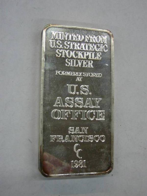 lot 114 image: 10 Troy Ounces .999 Fine Silver 1981 San Francisco
