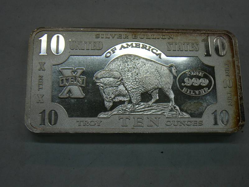 lot 116 image: 10 Troy Ounces .999 Fine Silver Silver Bullion