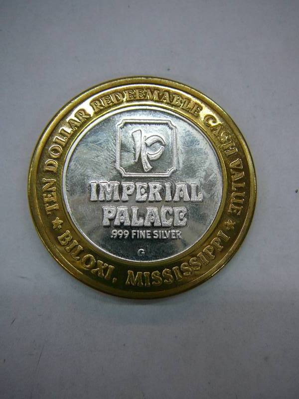lot 124 image: Imperial Palace Biloxi Mississippi .999 Fine Silver