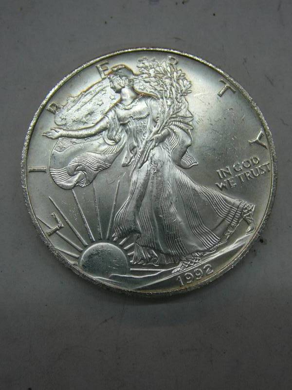 lot 129 image: 1992 Liberty Coin 1oz Fine Silver $1