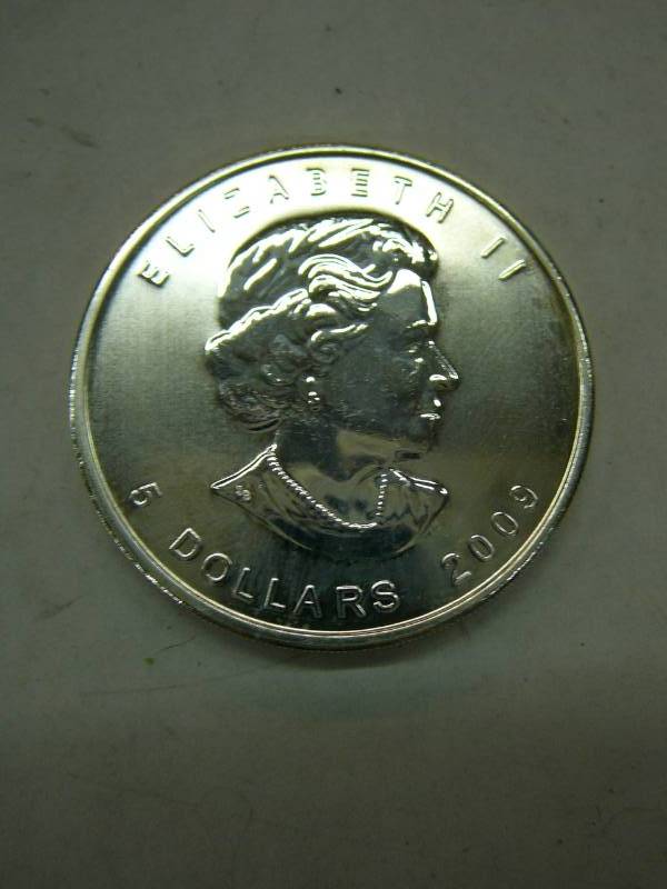 lot 169 image: 2009 Elizabeth ll 5 Dollar .999-1oz Fine Silver