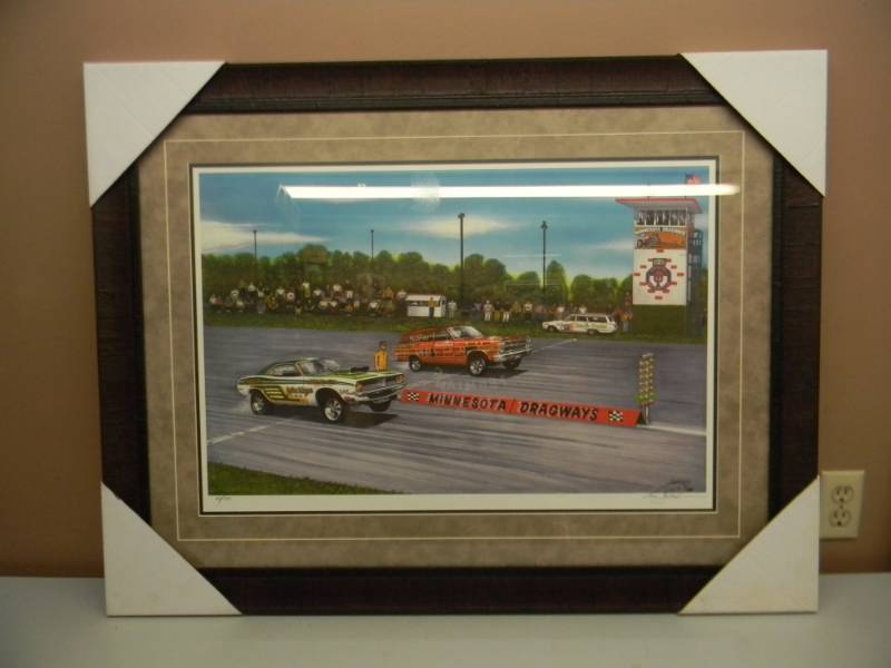 lot 6 image: MINNESOTA DRAGWAYS FRAMED ART - NEW - APPROX 31 BY 40 - SEE PICTURES
