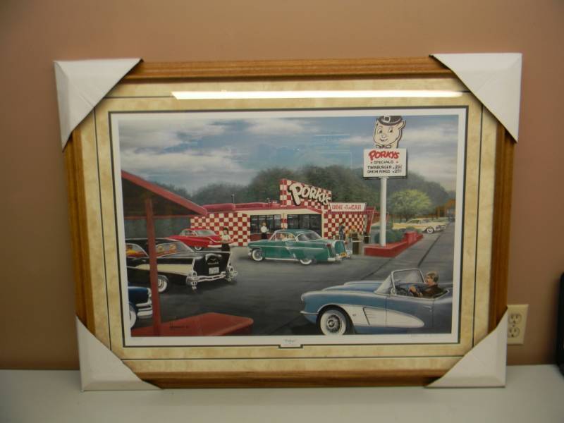 lot 16 image: PORKYS DRIVE IN ST. PAUL 1961 - OAK FRAMED APPROX 30 BY 40 - NEW - SEE PICTURES