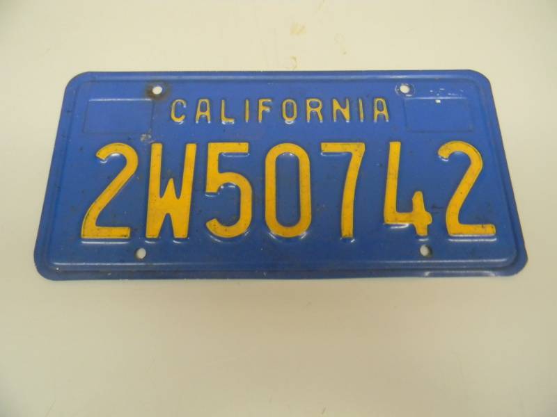 lot 59 image: 2W50742 CALIFORNIA BLUE PLATE - NICE - SEE PICTURES