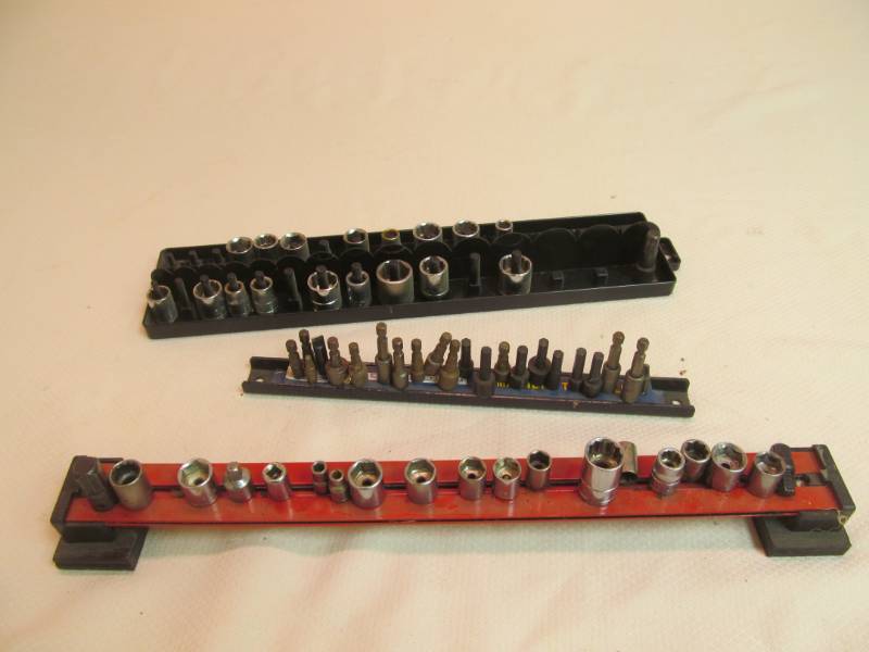 Strip tool holders, socket organizer