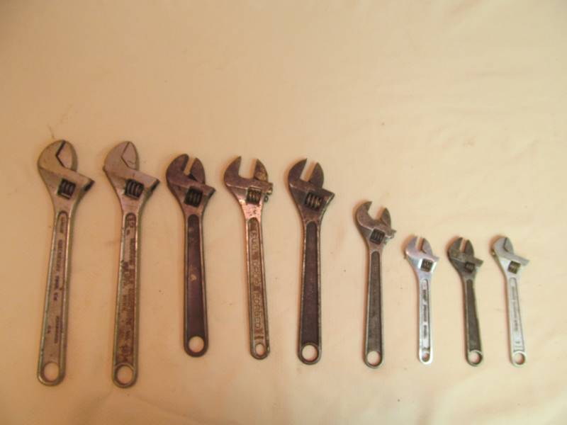 Variety of adjustable wrenches