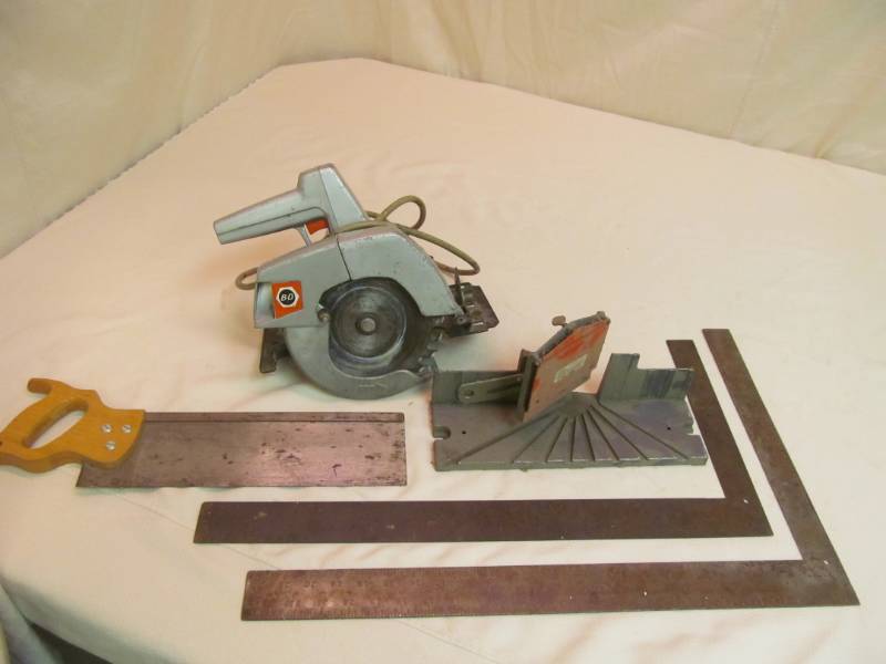 Circular saw, metal framing squares, Mitre saw