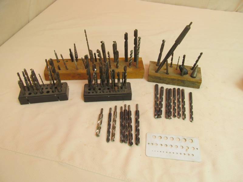 Large group of drill bits
