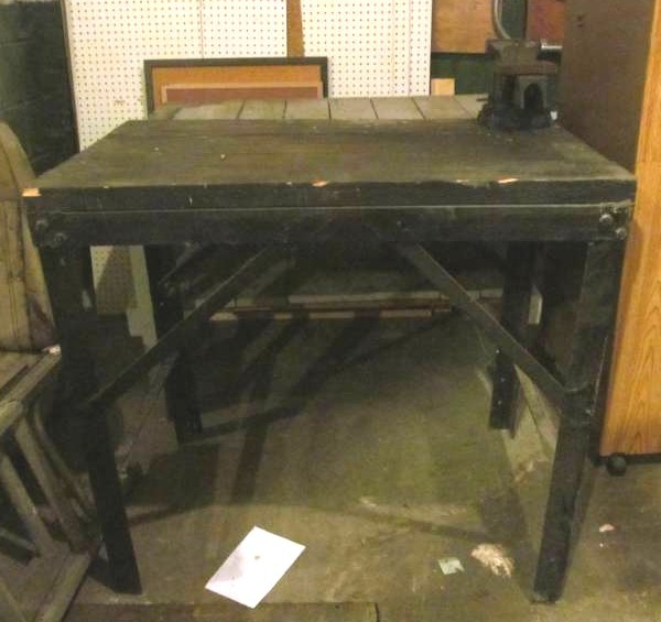 Steel frame work bench