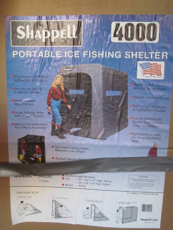 Portable ice fishing shelter