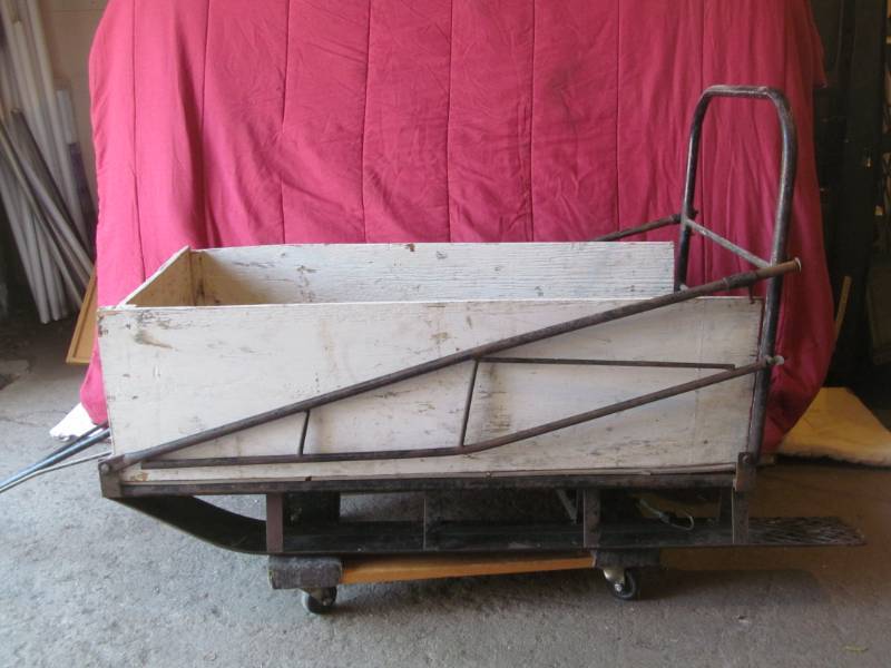 Vintage ice fishing sled
