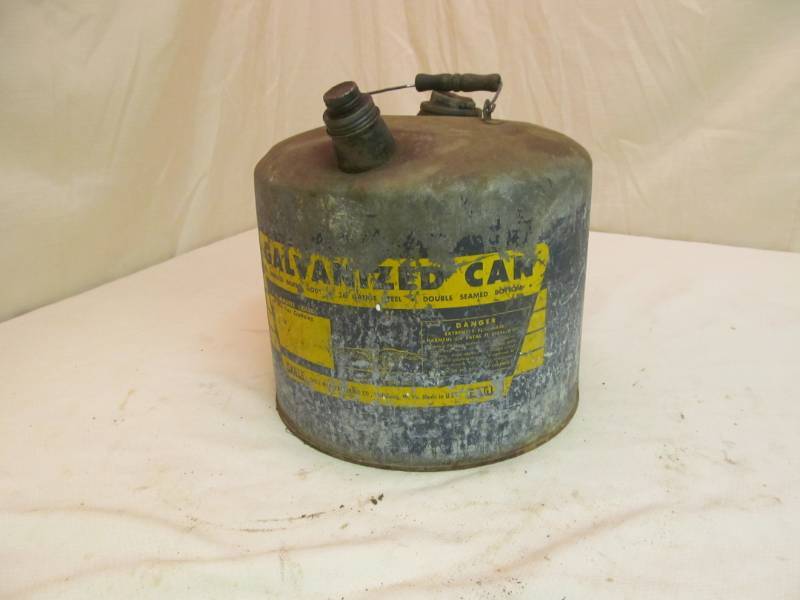 Galvanized gas can