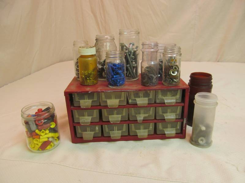 Small parts organizer w hardware