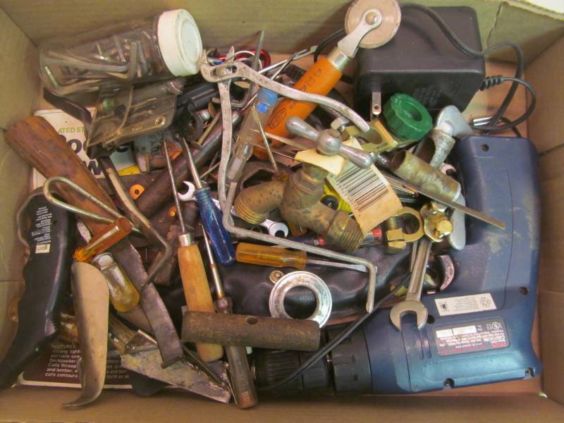 Large group of small tools and hardware