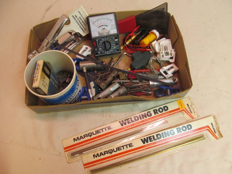 Power gun w staples, welding rods and more