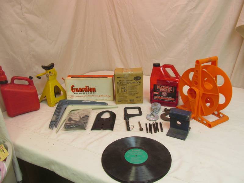 cord reel, jack stand, gas container, and more