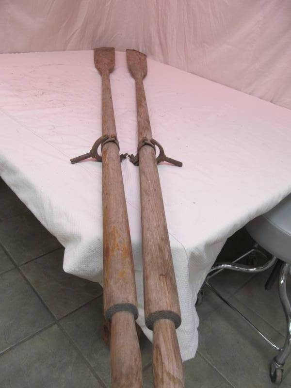 Antique boat oars